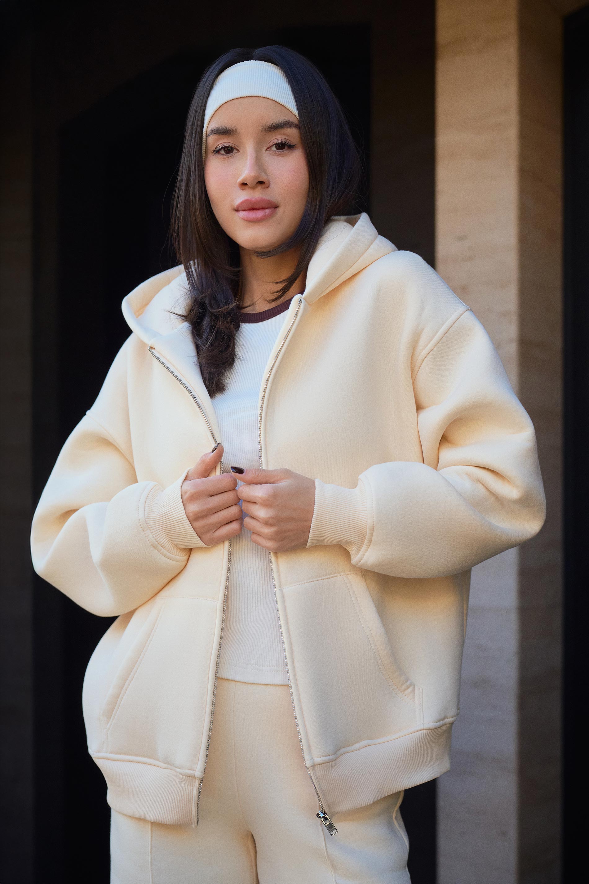 Базовое zip-hoodie из флиса SPJ71321
